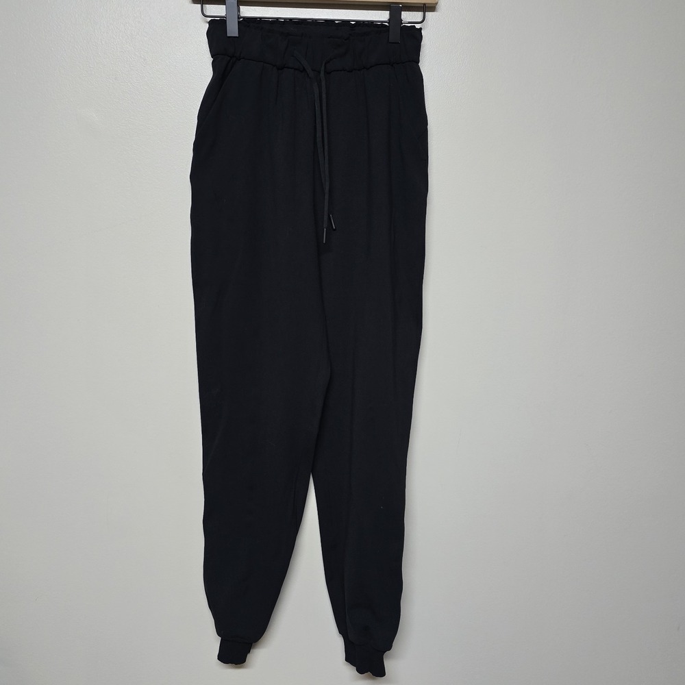 Lululemon Ready To Rulu Joggers Womens 2 Black High Rise Full Length Lightweight
